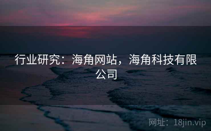 行业研究：海角网站，海角科技有限公司