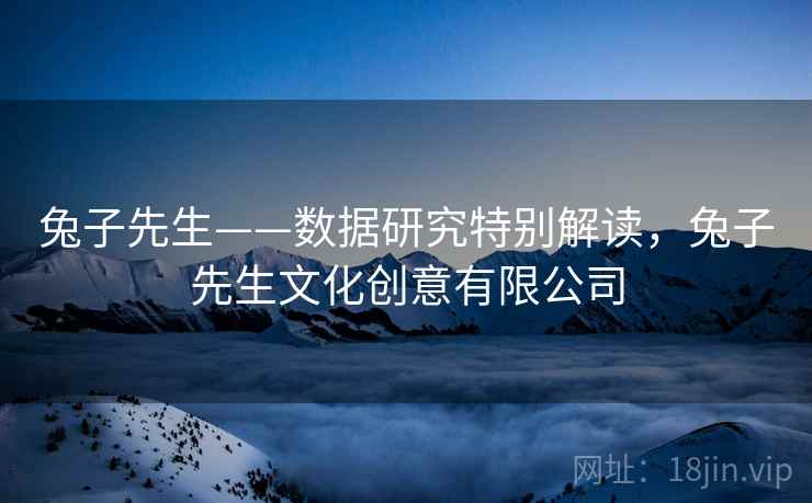 兔子先生——数据研究特别解读,兔子先生文化创意有限公司 兔子先生——数据研究特别解读,兔子先生文化创意有限公司